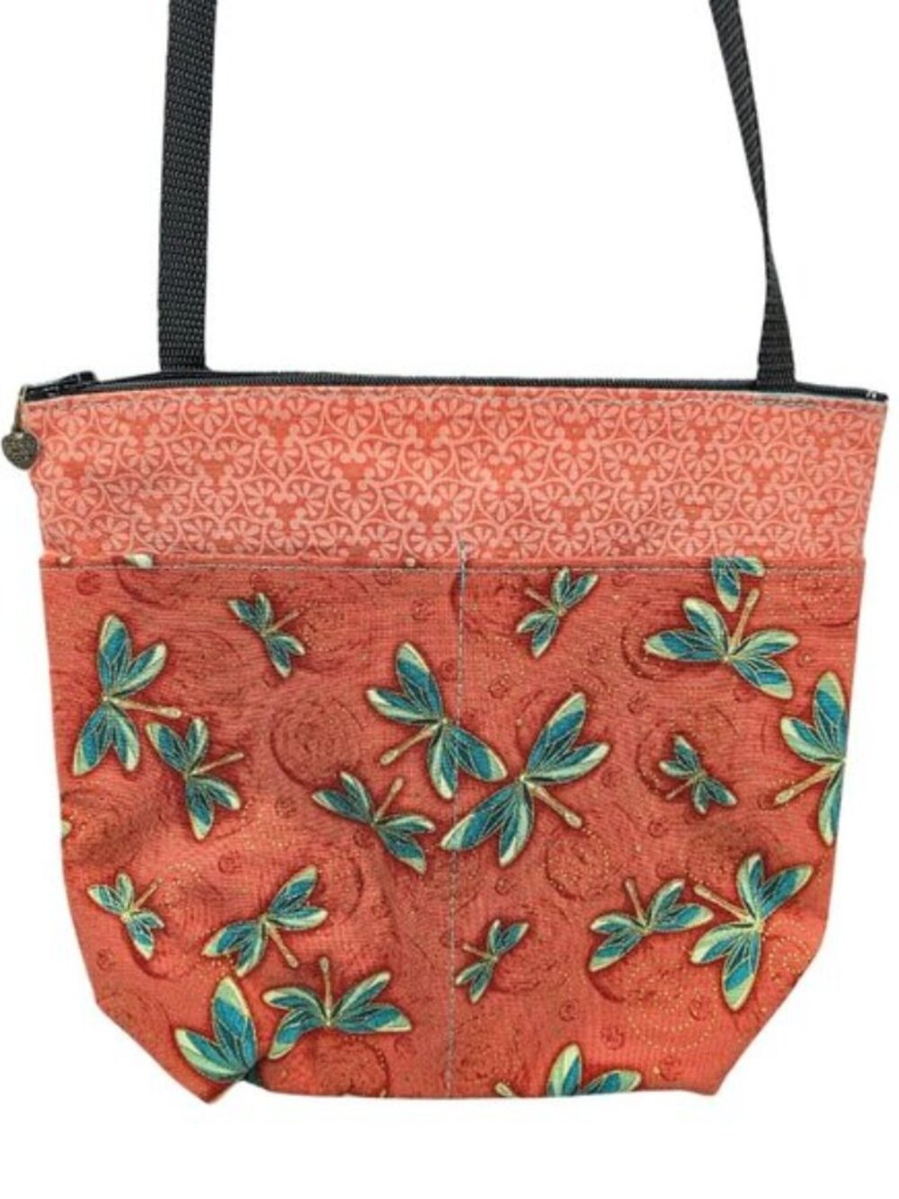 Handmade Dragonfly Bag With Heart Zipper Charm NEW‎